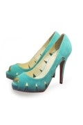 Light Green Peep Toe Reticular High heels