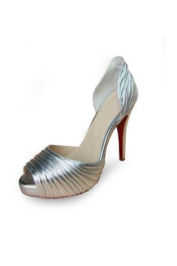 Silver Turbella Metallic Leather Sandals