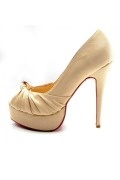 Nude Knot Vamp Peep Toe High heels