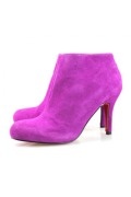 Purple Suede Ankle Boots