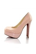 Pink Round Toe Patent Platform High heels