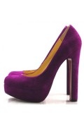 Purple Suede Platform High heels