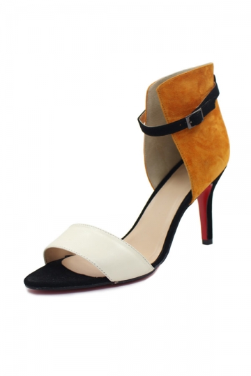 Sexy Ravel Colour Block Suede Sandals