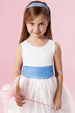 Chic Scoop Princess Bow Flower Girl Dress in Satin and Organza