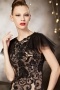 Vintage Tulle A line Embroidery Evening Dress With Sleeves