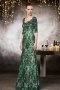Vintage Sweetheart Green Floor Length Evening Dress