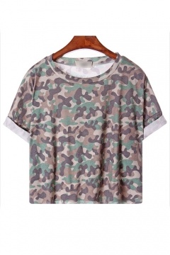 Boyfriend Loose Camouflage T-shirt
