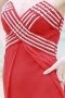 Ribbon Strapless Tencel Red Sheath Formal Evening Dress
