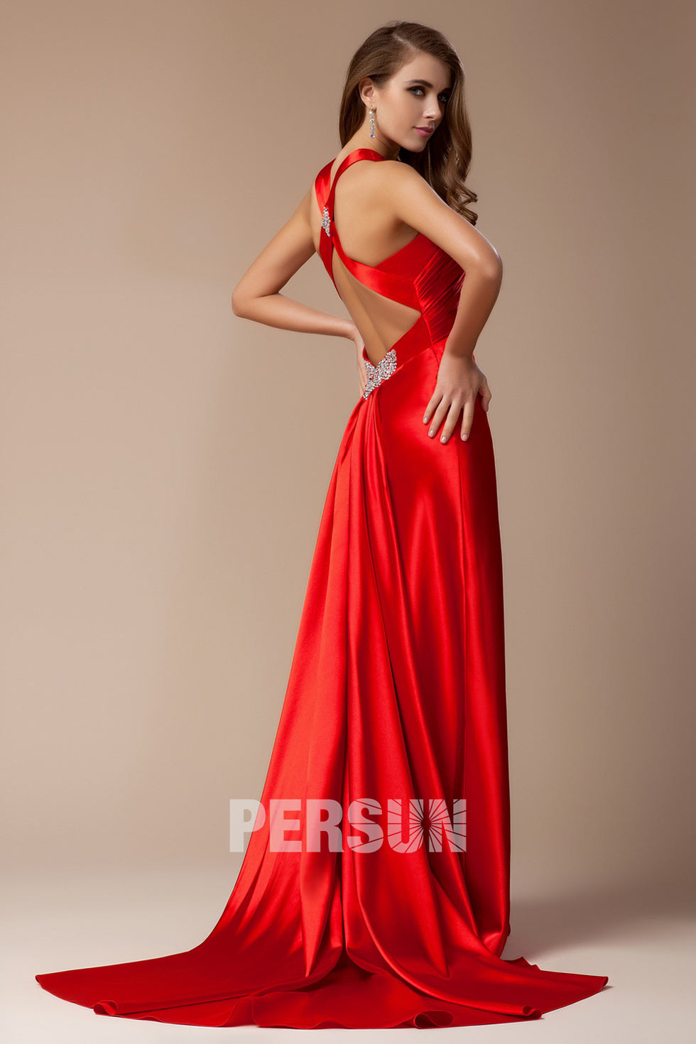  long red evening dress