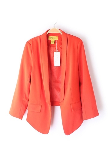 Delicate Pure Color Slim Fit Blazer