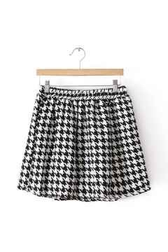 Stylish Swallow Gird Pleated Skirt