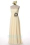Simple Strapless Empire Flower Feathers Long Formal Bridesmaid Dress