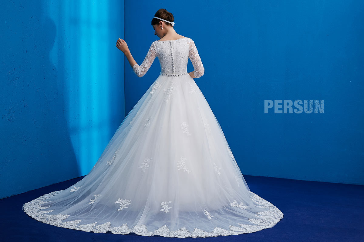 ball gown princess wedding dress tulle beading trend fashion 2019