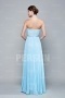 Elegant Blue Strapless Chiffon Floor Length Formal Bridesmaid Dress