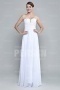 Gorgeous Beadings Straps White Chiffon Long Formal Dress