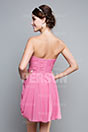 Modern Ruffles Backless Short Pink Formal Bridesmaid Dress