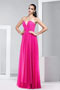 Sexy Strapless Pink Floor Length Chiffon Formal Bridesmaid Dress