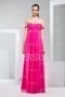 Chic Pink Straps Floor Length Chiffon Formal Bridesmaid Dress