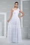 Modern One Shoulder White Ruffles Floor Length Formal Bridesmaid Dress