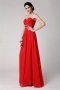 Sexy Strapless Full Length Red Ruffles Zipper Floor Length Formal Dress