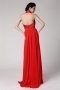 Elegant Halter Backless Red Chiffon Floor Length Formal Dress