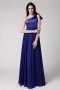 Royal One Shoulder Blue Zipper Floor Length Formal Bridesmaid Dress