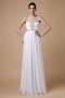 Gorgeous Strapless Lace Up White Chiffon Floor Length Formal Dress