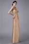 Chic Taffeta Strapless Ruffles Mermaid Floor Length Formal Bridesmaid Dress