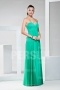 Chic Green Beading Ruffles Chiffon Floor Length Formal Dress