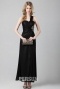 One shoulder Split front Black Formal dress