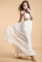 One shoulder Long Formal Dress in Chiffon with appliques waist