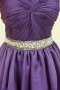 Sequined Ruffle Sweetheart Chiffon Purple A line Cocktail Dress