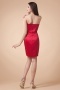 Chic Sheath Red Satin Short Cocktail Dress With Bow