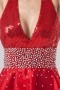 Sexy Red Taffeta A Line Short Empire Sequins Cocktail Dress