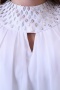 Elegant Chiffon White Round Neck Short Beading Cocktail Dress