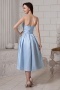 Tea length Blue tone Modern Pleats Winter Formal dress