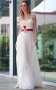 Crystal Brooch Belt Spaghetti Straps Tencel White School Formal Dress