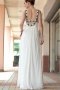 Beading Ruching Spaghetti Straps ITY White A line Formal Evening Dress