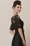 Gorgeous Boat Neck Beading Lace Embroidery Tencel Evening Dress