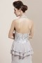 Elegant Backless Halter Sequins Appliques Beading Ruffles Chiffon Evening Dress