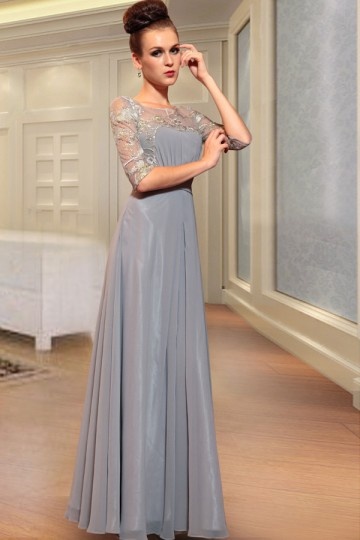 grey formal bridesmaid dress