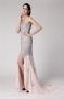 Gorgeous Sequins Side Slit Chiffon Full Length Formal Dress