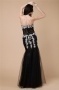 Elegant Black Tulle Beading Full Length Formal Evening Dress
