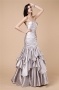 Modern Grey Tone Mermaid Lace Up Floor Length Formal Evening Dress