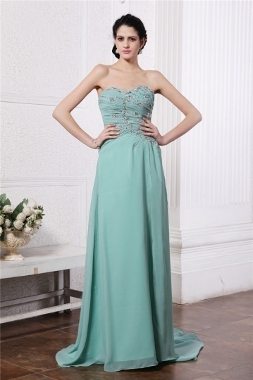 green formal bridesmaid dress