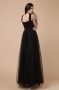 Elegant Tulle Strap Full Length Formal Evening Dress