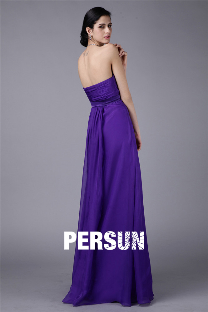 Gorgeous Beading Ruching Backless Floor Length Formal Dress