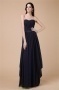 Sexy A line Strapless Black Tone Full Length Formal Evening Dress
