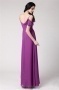 Modern Purple Tone Strap Chiffon Ruching Formal Dress