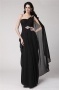 Modern One Shoulder Beading Chiffon Blace Floor Length Formal Dress